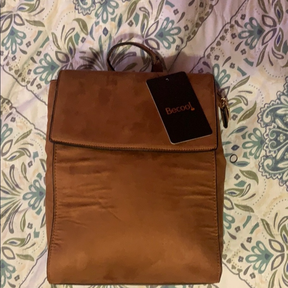 Brown mini backpack